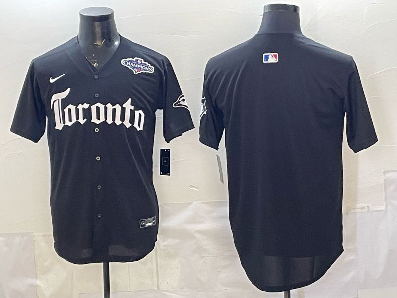 Men 2026 Toronto Blue Jays Blank Black 5th generation Joint Name Nike MLB Jersey style 04